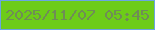 文字の大きさ：5、枠の色：6aa5e1、背景の色：6dcc18、文字の色：6f8d56 無料ブログパーツのブログ時計