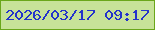 文字の大きさ：4、枠の色：6aa61b、背景の色：c7e299、文字の色：2433cb 無料ブログパーツのブログ時計