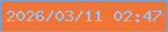 文字の大きさ：4、枠の色：6aa6e2、背景の色：f17536、文字の色：95c6f9 無料ブログパーツのブログ時計