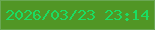文字の大きさ：3、枠の色：6aa754、背景の色：519625、文字の色：1bdd62 無料ブログパーツのブログ時計