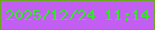 文字の大きさ：3、枠の色：6aa822、背景の色：c35ef2、文字の色：31ea24 無料ブログパーツのブログ時計