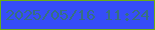 文字の大きさ：3、枠の色：6aae15、背景の色：364df8、文字の色：377081 無料ブログパーツのブログ時計