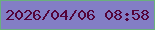 文字の大きさ：4、枠の色：6ab07d、背景の色：837ec5、文字の色：540239 無料ブログパーツのブログ時計