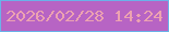 文字の大きさ：3、枠の色：6ab2e8、背景の色：b764c4、文字の色：eca2b1 無料ブログパーツのブログ時計