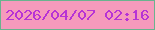 文字の大きさ：3、枠の色：6ab38e、背景の色：f69abc、文字の色：b733d5 無料ブログパーツのブログ時計
