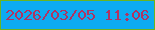 文字の大きさ：4、枠の色：6ab41f、背景の色：0cabf1、文字の色：af3362 無料ブログパーツのブログ時計