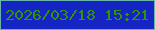 文字の大きさ：1、枠の色：6ab4a9、背景の色：1425c4、文字の色：339309 無料ブログパーツのブログ時計