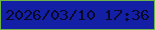 文字の大きさ：4、枠の色：6ab545、背景の色：131fa4、文字の色：0b0929 無料ブログパーツのブログ時計