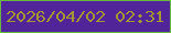 文字の大きさ：2、枠の色：6ab642、背景の色：512599、文字の色：a49633 無料ブログパーツのブログ時計