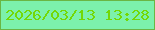 文字の大きさ：4、枠の色：6ab644、背景の色：7cf1ac、文字の色：73d806 無料ブログパーツのブログ時計
