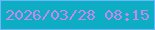 文字の大きさ：1、枠の色：6ab7fc、背景の色：0daec3、文字の色：c48ae9 無料ブログパーツのブログ時計