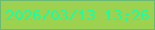 文字の大きさ：1、枠の色：6aba74、背景の色：9cd24f、文字の色：19fda5 無料ブログパーツのブログ時計