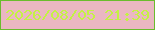 文字の大きさ：3、枠の色：6abc2d、背景の色：eab7c2、文字の色：c4f244 無料ブログパーツのブログ時計