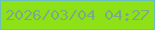 文字の大きさ：2、枠の色：6ac0bf、背景の色：8fe117、文字の色：7baa86 無料ブログパーツのブログ時計