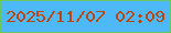 文字の大きさ：3、枠の色：6ac563、背景の色：4db9f8、文字の色：bd450e 無料ブログパーツのブログ時計