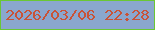 文字の大きさ：4、枠の色：6ac735、背景の色：8aa7ce、文字の色：c95337 無料ブログパーツのブログ時計