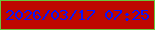 文字の大きさ：3、枠の色：6ac73d、背景の色：be0700、文字の色：0b14f9 無料ブログパーツのブログ時計