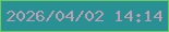 文字の大きさ：3、枠の色：6acc61、背景の色：299194、文字の色：bc9fb3 無料ブログパーツのブログ時計