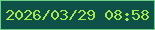 文字の大きさ：4、枠の色：6ace84、背景の色：0e5148、文字の色：a5ea45 無料ブログパーツのブログ時計