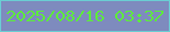 文字の大きさ：3、枠の色：6aced3、背景の色：7e8bbe、文字の色：5eea3e 無料ブログパーツのブログ時計