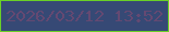 文字の大きさ：4、枠の色：6ad027、背景の色：364975、文字の色：644972 無料ブログパーツのブログ時計