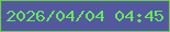 文字の大きさ：3、枠の色：6ad04a、背景の色：54589f、文字の色：64e95b 無料ブログパーツのブログ時計