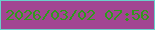 文字の大きさ：5、枠の色：6ad0cb、背景の色：a24592、文字の色：2f9a1b 無料ブログパーツのブログ時計
