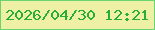 文字の大きさ：5、枠の色：6ad570、背景の色：edf0a5、文字の色：28ad36 無料ブログパーツのブログ時計