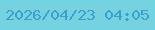 文字の大きさ：1、枠の色：6ad6e9、背景の色：76d2df、文字の色：39a1cf 無料ブログパーツのブログ時計