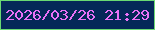 文字の大きさ：3、枠の色：6ad973、背景の色：052858、文字の色：ea71f6 無料ブログパーツのブログ時計