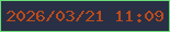 文字の大きさ：3、枠の色：6adc79、背景の色：292f45、文字の色：bc4b1c 無料ブログパーツのブログ時計