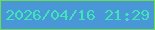 文字の大きさ：5、枠の色：6add51、背景の色：4997d6、文字の色：3fe4b7 無料ブログパーツのブログ時計