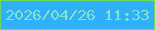 文字の大きさ：3、枠の色：6add5e、背景の色：30b0f8、文字の色：83e2cc 無料ブログパーツのブログ時計