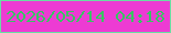 文字の大きさ：5、枠の色：6adea3、背景の色：ed3bd3、文字の色：38c463 無料ブログパーツのブログ時計