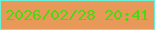 文字の大きさ：4、枠の色：6af0d8、背景の色：e89959、文字の色：4cd80f 無料ブログパーツのブログ時計