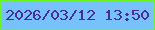 文字の大きさ：4、枠の色：6af61e、背景の色：77c2fc、文字の色：492e96 無料ブログパーツのブログ時計