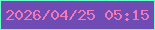 文字の大きさ：3、枠の色：6affcb、背景の色：6f4cb3、文字の色：f478b6 無料ブログパーツのブログ時計