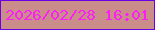 文字の大きさ：3、枠の色：6b00e6、背景の色：cb8d8a、文字の色：fc1ef7 無料ブログパーツのブログ時計