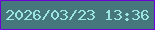 文字の大きさ：2、枠の色：6b03d5、背景の色：46777c、文字の色：9be6e0 無料ブログパーツのブログ時計