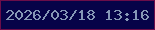 文字の大きさ：1、枠の色：6b0d49、背景の色：060348、文字の色：8698b6 無料ブログパーツのブログ時計