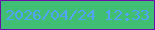 文字の大きさ：2、枠の色：6b0eaa、背景の色：40be74、文字の色：53a3f9 無料ブログパーツのブログ時計