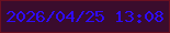 文字の大きさ：2、枠の色：6b1021、背景の色：3a0c2d、文字の色：300cf8 無料ブログパーツのブログ時計
