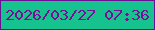 文字の大きさ：3、枠の色：6b1093、背景の色：16c38f、文字の色：7c0d99 無料ブログパーツのブログ時計