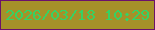 文字の大きさ：3、枠の色：6b116c、背景の色：a59129、文字の色：36d263 無料ブログパーツのブログ時計