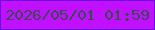 文字の大きさ：1、枠の色：6b11d7、背景の色：c10fff、文字の色：384a4b 無料ブログパーツのブログ時計