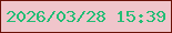 文字の大きさ：5、枠の色：6b1208、背景の色：f0c5cb、文字の色：22bd75 無料ブログパーツのブログ時計