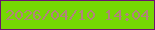 文字の大きさ：5、枠の色：6b146f、背景の色：75d803、文字の色：b2837c 無料ブログパーツのブログ時計
