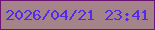 文字の大きさ：4、枠の色：6b1473、背景の色：a58489、文字の色：532aea 無料ブログパーツのブログ時計
