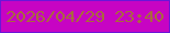 文字の大きさ：1、枠の色：6b16d8、背景の色：c704c3、文字の色：a9683e 無料ブログパーツのブログ時計