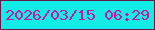 文字の大きさ：5、枠の色：6b1748、背景の色：12ece7、文字の色：ca14a2 無料ブログパーツのブログ時計